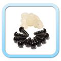 Yeux de sécurité Safety eyes - 6mm Noir Black - FROGandTOAD Créations